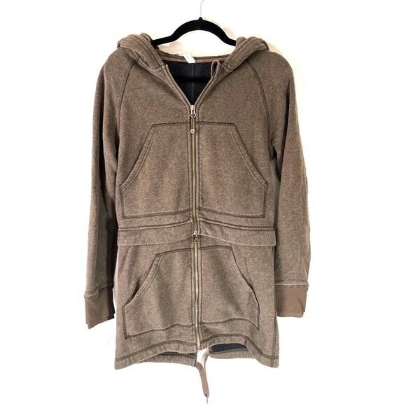 Lululemon Long & Short of It Hooded Convertible Cropped/Long Jacket Women's 4 - Picture 1 of 11